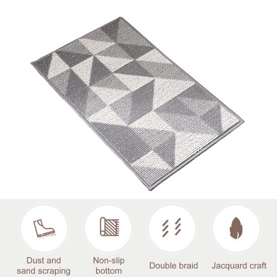 Коврик для пола Низкий профиль Геометрический Впитывающий Влагу Коврик для двери Пылезащитный Противоскользящий Улучшенный