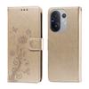 For vivo V60 5G Leather Case Butterfly Floral Imprint Wallet Stand Cover