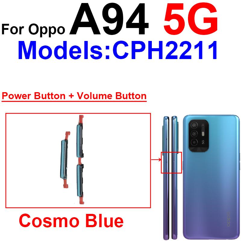 Кнопка питания и громкости для OPPO A93 A94 A95 4G 5G Кнопка включения/выключения Кнопки громкости вверх/вниз Боковые кнопки звука Шлейф Запасные части