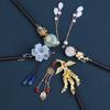 Disk Hair Tassel Women Chinese Style Wooden Hair Fork Flower Hairpins Hair Sticks Hair Accessories