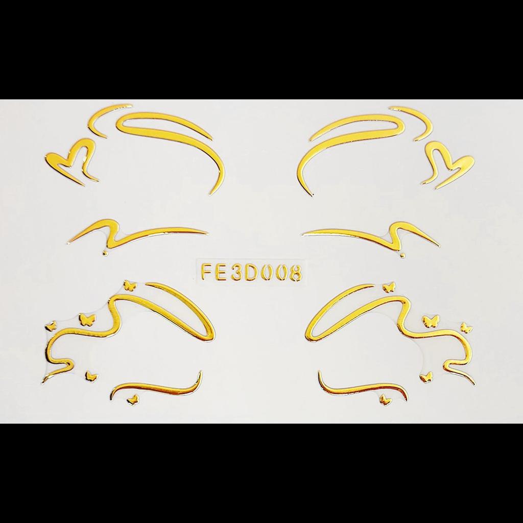 Лазерная подводка для глаз, 3D трехмерная рельефная наклейка-бабочка для макияжа глаз, сценическая наклейка-татуировка