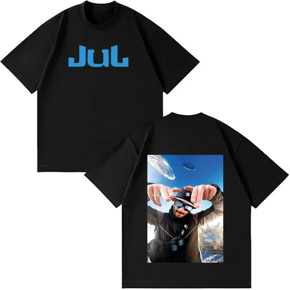Rapper JUL Fashion Printed Tshirts Unisex Women Hip Hop Fashion Tshirt Cotton Vintage Shortsleeved Oversized Tshirts Streetwear