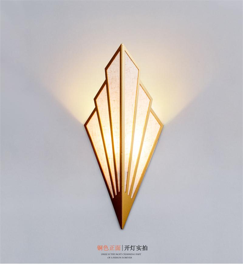 Nordic Industrial Fan Настенные светильники Бра Винтажные светодиодные золотые настенные светильники для спальни, коридора, лофта, декора, светильники