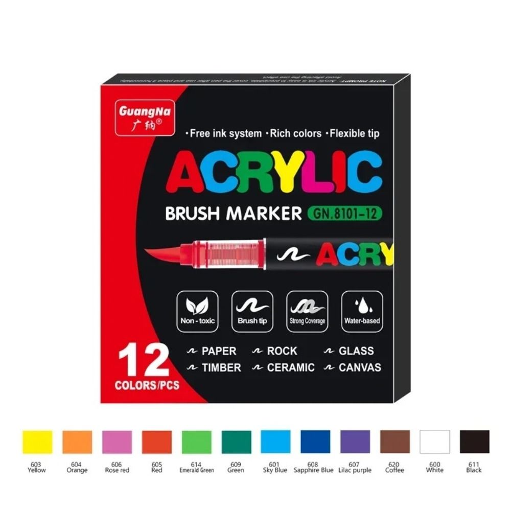 20/40PCS Soft Pigment Markers Dual Tips Nylon Art Supply Markers Pens Replacement Cores for GuangNa