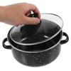 1 Set of Saucepan Stockpot Enamel Cooking Stock Pot with Lid Kitchen Cooking Cookware