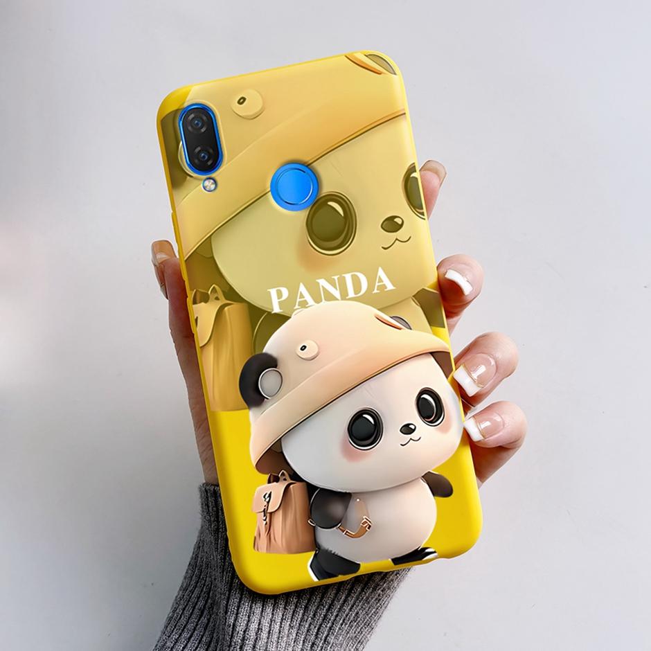 Cute Rabbit Photograph Phone Case For Honor 10 Lite Liquid Silicone Cover Shell For Huawei P smart 2019 Graffiti Bumper