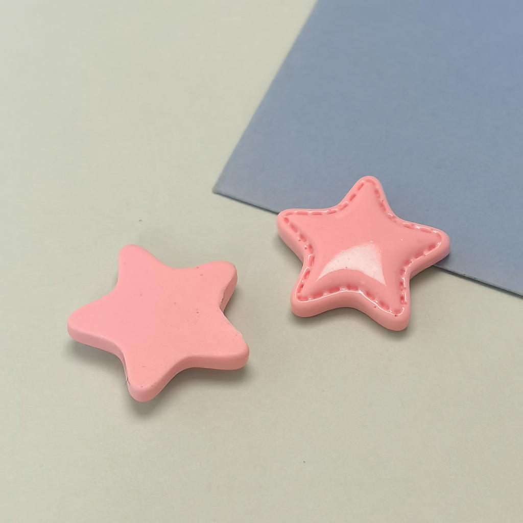 100pcs Mini Kawaii Cute Star Flat Back Cabochons Scrapbook Diy Party Hairpin Accessories Home Decoration Craft