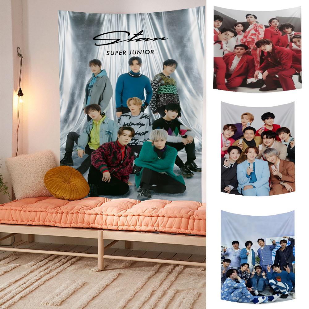 K-pop группа SSuper Junior Гобелен Микрофибра Настенное панно Для спальни Гостиной Декор Наружный Фестиваль Сад Бар Фон