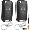 Комплект из 2 штук 4-кнопочных корпусов для ключей-брелоков для Chevy Cruze Impala Malibu Sonic Equinox Camaro Buick Regal Encore Verano Lacrosse GMC Terrain 2010 2011 2012 2013