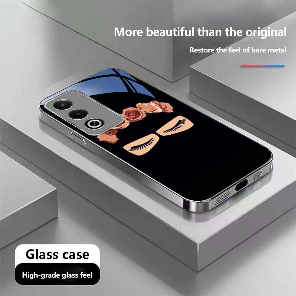 Чехол N202 Oriental Women In Hijab Face для iPhone 16 15 Pro Max 8 Samsung S24 S23 A54 A35 Redmi Note 13 12 Pro с покрытием из закаленного стекла