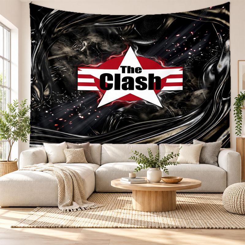 The Clash Wall Tapestry, Soft Fabric Wall Hanging, Decorative Backdrop For Bedroom Home Wall Art