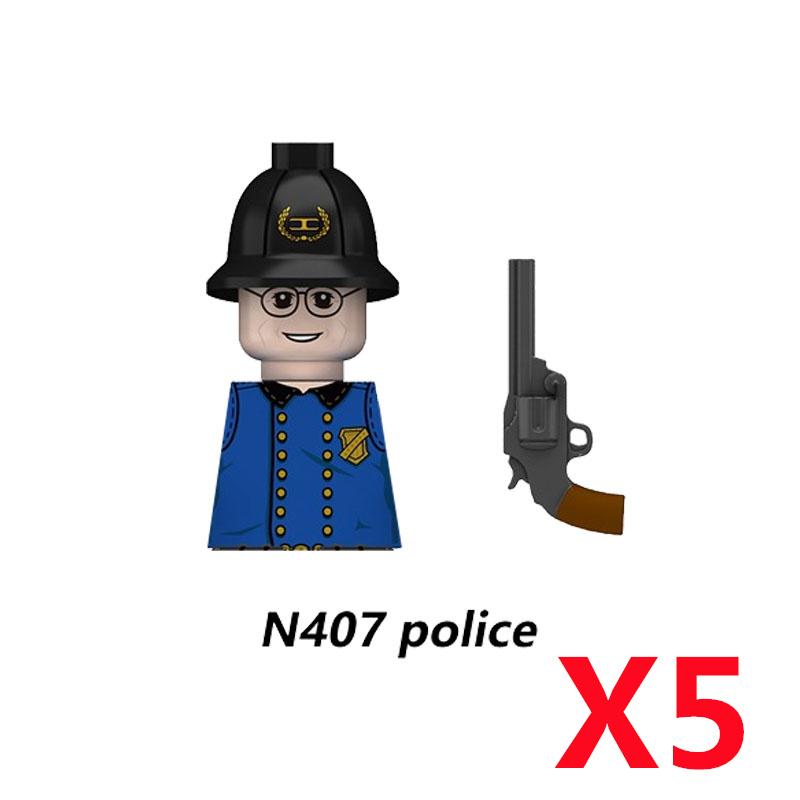 MOC Military Soviet US Soldier Figure Building Block Cavalry Pilot Western Cowboy Detective Weapon Sword Cloak Kid Toy Gift K148