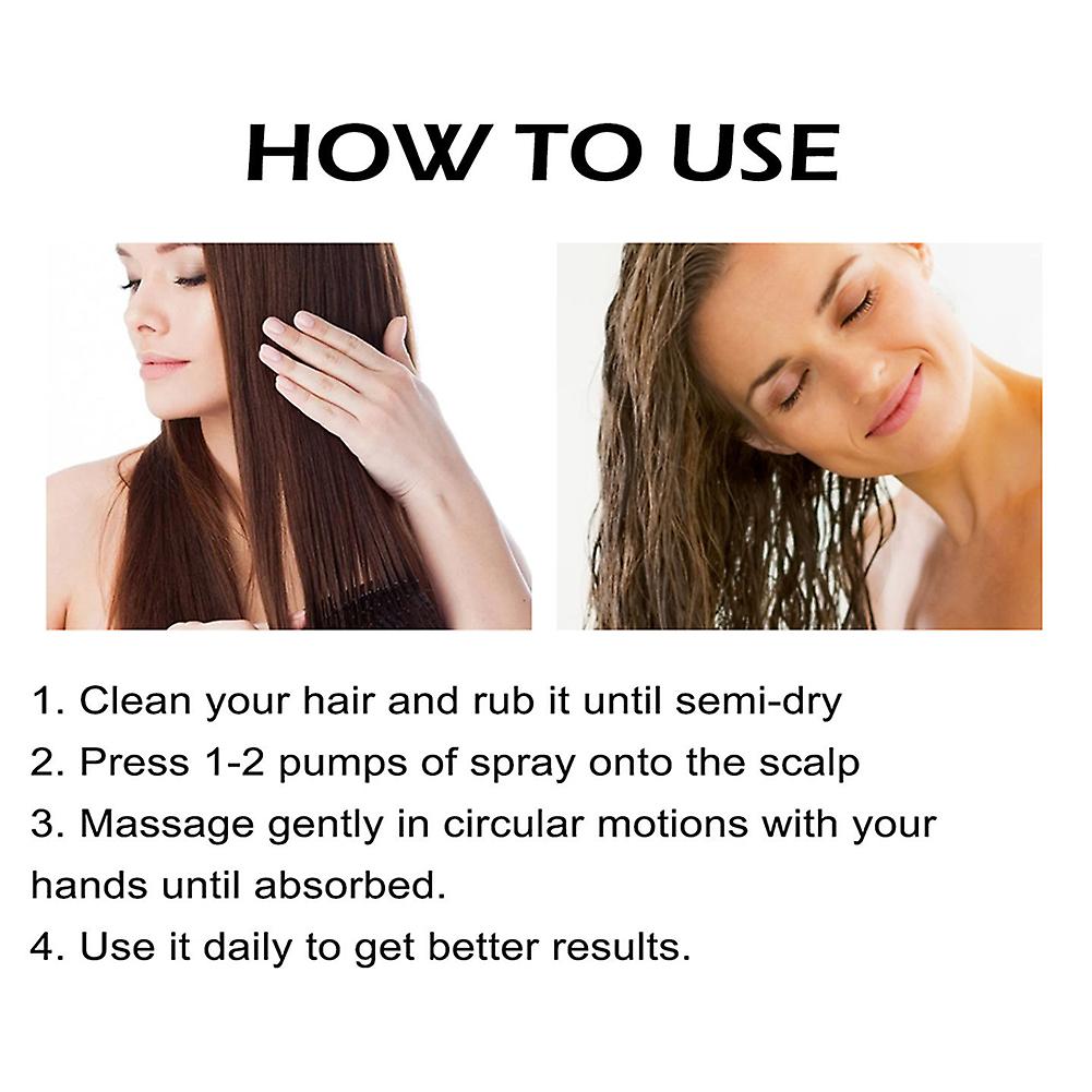 Hair Growth Spray 2-Pack, Nourishes Dry and Damaged Hair, Promotes Hair Growth, 50ml Each