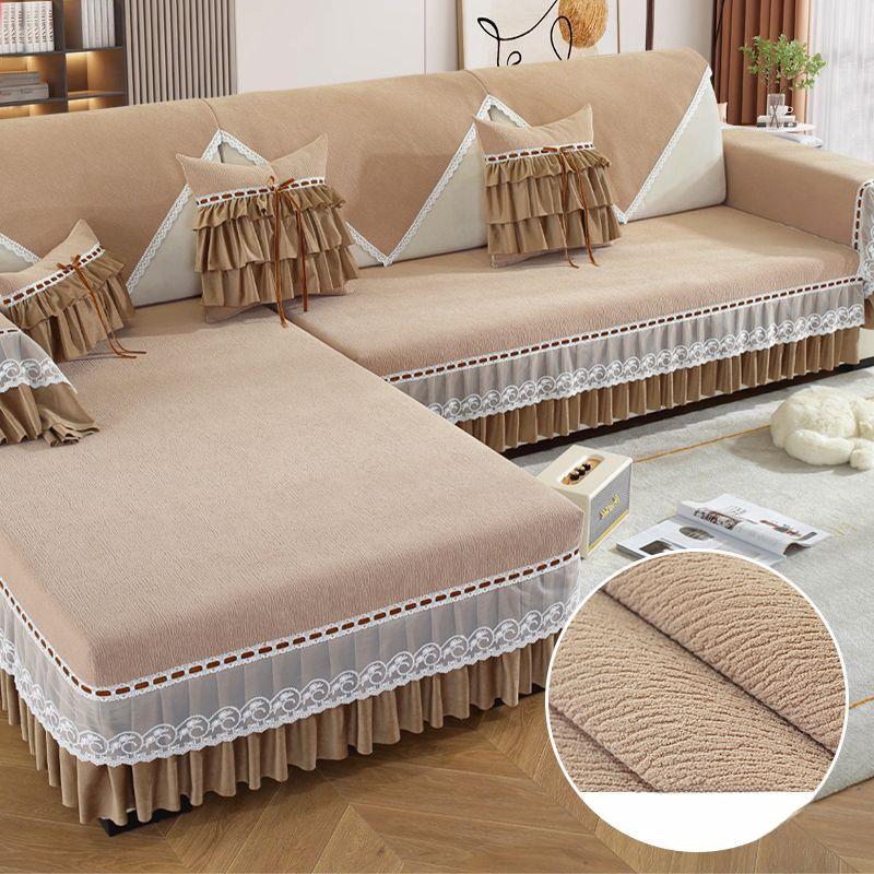 Sofa Cushion All-season Universal Princess Style Sofa Cover All-inclusive, New Cover Cloth Cover, Non-slip Sofa Cover Towel