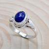 Кольцо из стерлингового серебра 925 пробы с лазуритом, ювелирные изделия с овальным драгоценным камнем