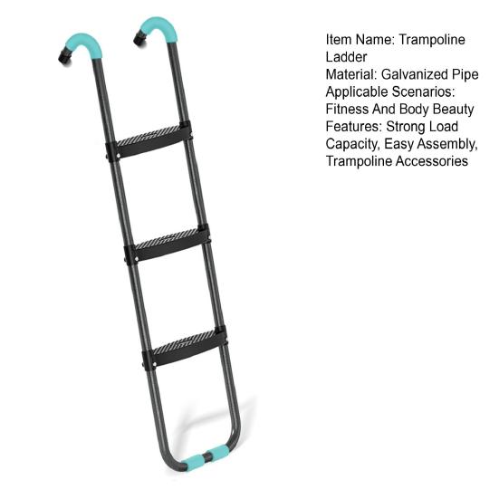 Лестница для батута с 2/3 ступеньками, высокая грузоподъемность, простая сборка, детский батут для улицы от 6 до 16 футов, лестница для скалолазания, аксессуары для батута