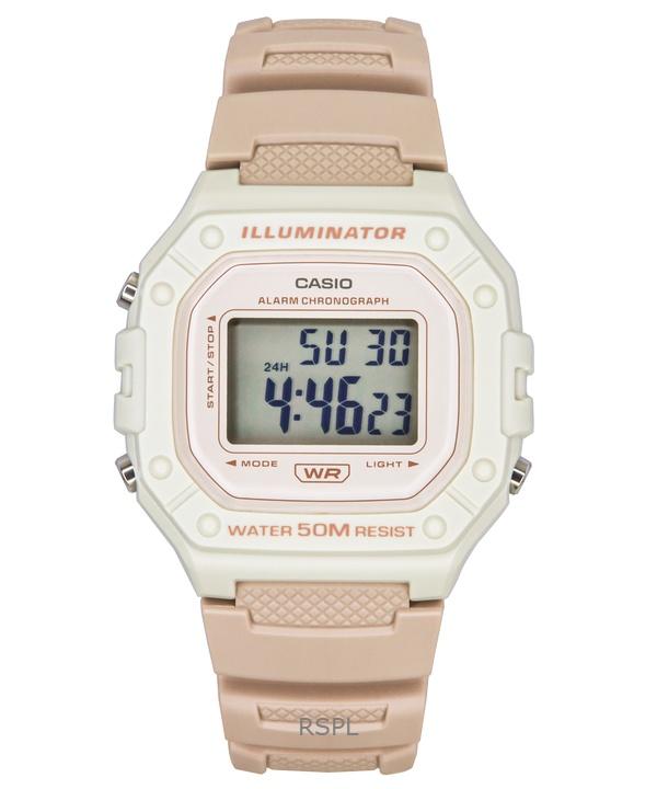 Casio POP Цифровой ремешок из смолы Кварцевые W-218HC-4A2V Часы унисекс