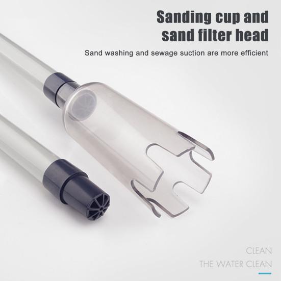 Электрический очиститель гравия Аквариумный пылесос Многофункциональный инструмент для вакуумной очистки аквариума для смены воды, промывки песка, циркуляции воды