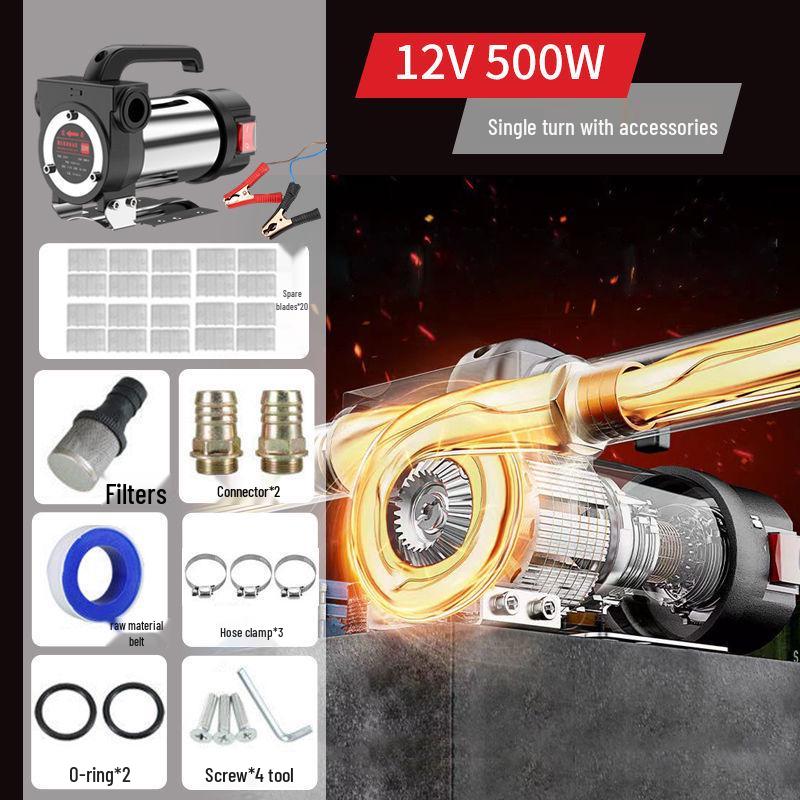 Electric Diesel Fuel & Kerosene Transfer Pump - 12V/24V/220V Self-Priming Oil Transfer Device