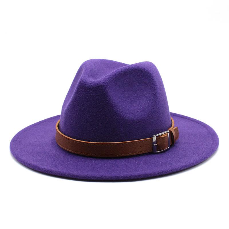 Шерстяная шляпа-цилиндр в стиле джаз, британская шляпа с большими полями, модная мужская и женская шляпа с плоскими полями, фетровая шляпа