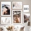 Deer Sheep Reed Flower Forest Mountain Wall Art Canvas Painting Nordic Posters And Prints Wall Pictures For Living Room Decor