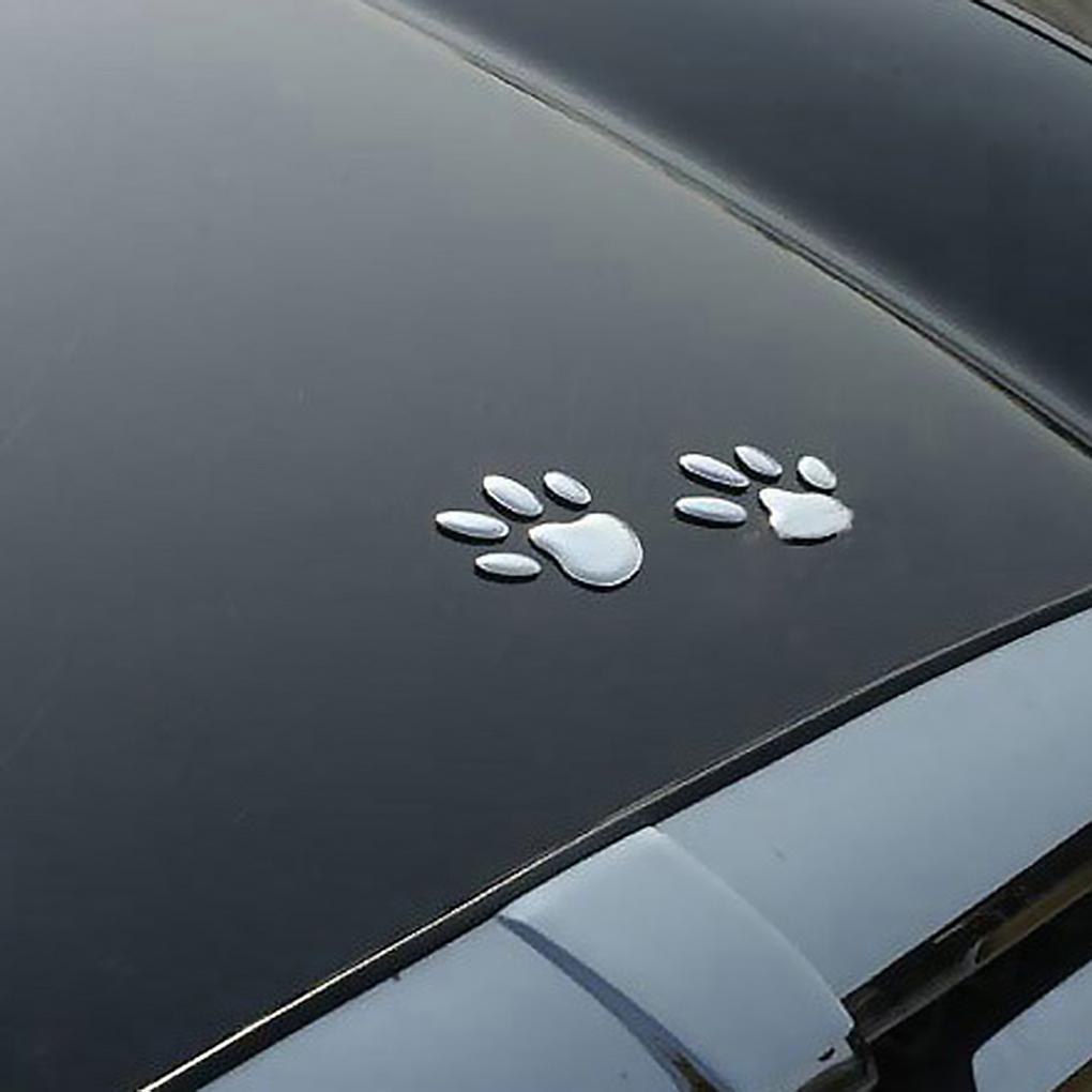 Автомобильная наклейка 3D пластиковая очаровательная лапка водостойкие отпечатки лап портативные аксессуары для украшения бампера кузова