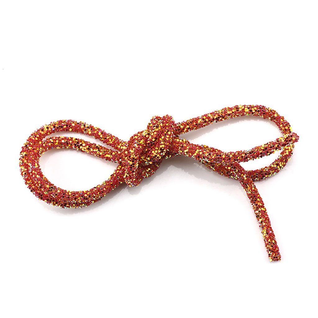 Shiny Garment Material Soft Colorful Glitter Rope Strings Hat Decor Resin Sequin Rope Sandal DIY