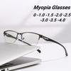New Business Ultra Light Unisex Half Frame Myopia Glasses High Temperament Makes Face Smaller Anti-Blue Light Myopia Glasses