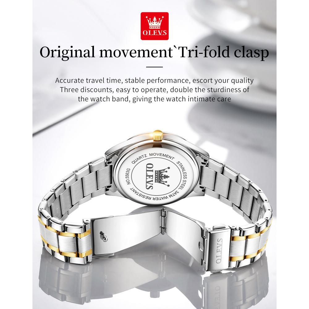 OLEVS Новые деловые и досуговые часы золотые с бриллиантами кварцевые часы деловые водонепроницаемые светящиеся мужские часы