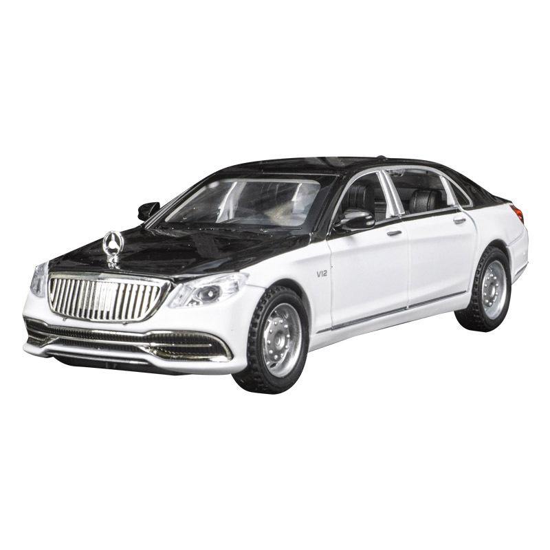 1/32 Mercedes Benz Maybach S650 Роскошный автомобиль Металлическая литая модель автомобиля украшения центральной консоли автомобиля Коллекционируйте модели автомобилей подарки