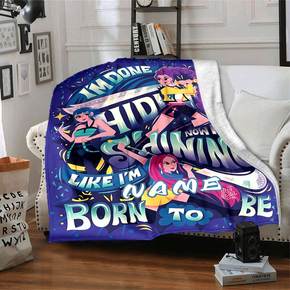 Custom 1pc Fantasy Sisters Pink Blanket, Soft And Comfortable Blanket, Casual Warm, Camping Travel Blanket, Birthday Gift Q912136