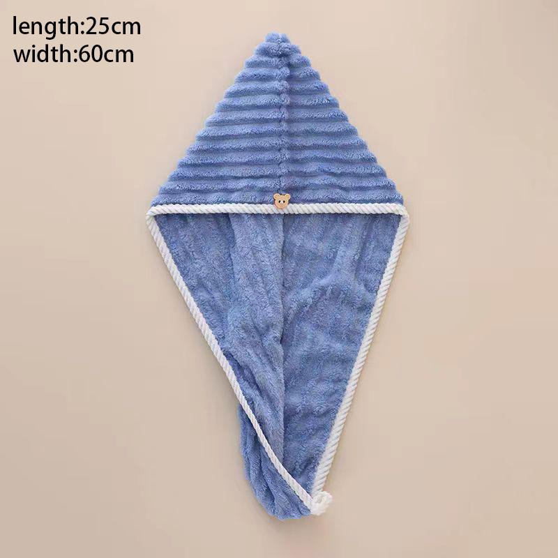 Шапочка для волос с волнистым узором, полотенце, утолщенная, мягкая, с сильным впитыванием воды, милая, быстросохнущая повязка на голову