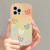 Чехол для телефона Lines Love Heart для iPhone 13 14 15 Pro Max, чехол для iPhone 11 12 Pro XS Max XR X 7 8 Plus SE SE3, милый прозрачный чехол