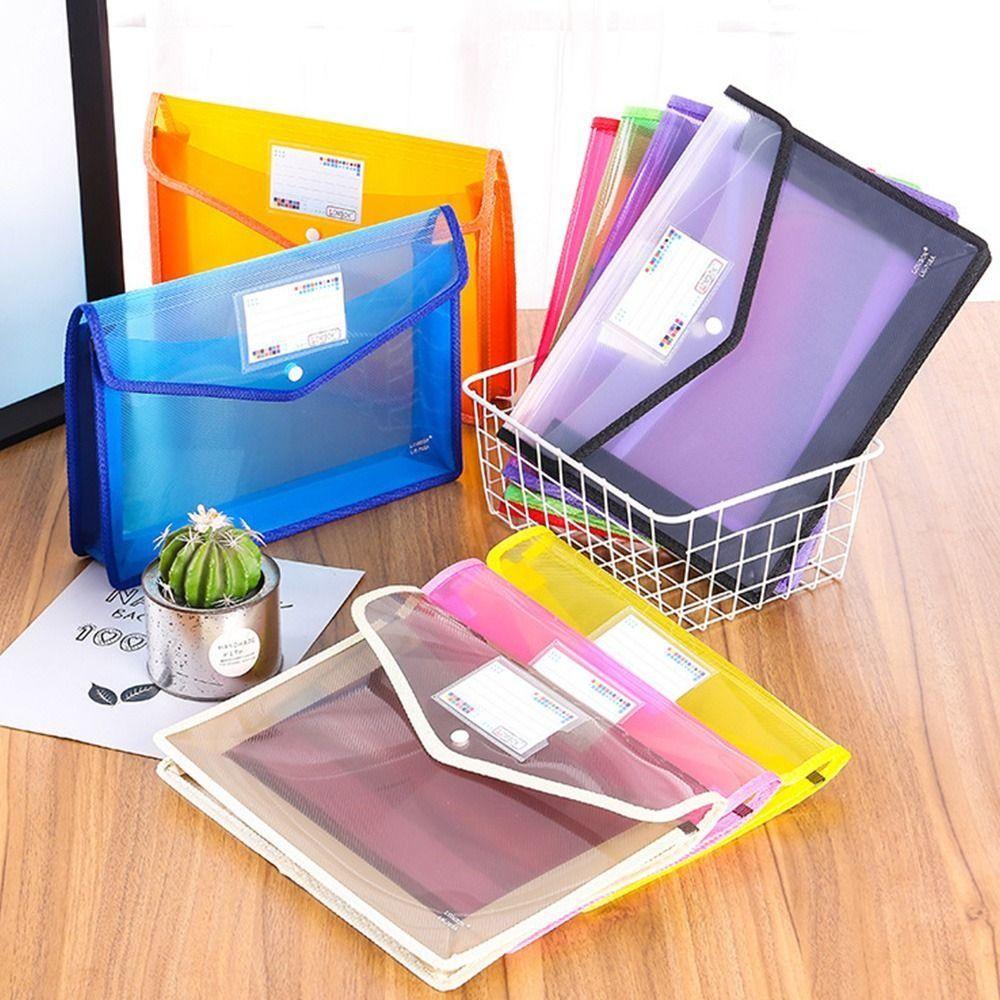 Stationery Storage Pouch Waterproof Document Bag Envelope Folder File Organizer A5 File Folders