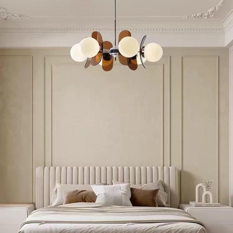 Круглая люстра Magic Beans Подвесная лампа Креативная винтажная стеклянная лампа Столовая Домашняя кухня Островное освещение