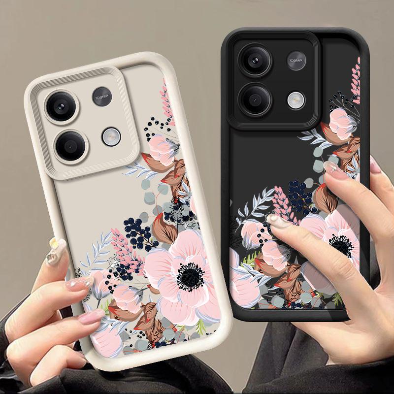 Для Xiaomi 13T Pro 11T Poco F6 X6 X5 Pro Redmi Note 13 12 4G 11 10 Pro Max чехол красивый противоударный чехол с цветочным принтом мягкий матовый силиконовый чехол для телефона