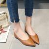 Модные туфли на плоской подошве с острым носком 2024 года, новые универсальные неглубокие мягкие противоскользящие удобные дышащие женские туфли Zapatos Mujer