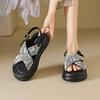 Augusteng Platform Sandals Women's 2025 New Summer National Style New Chinese Slippers Outer Wear Fairy Style Sandals