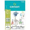 Bloc De Papier Canson Mes Premiers Gribouillages - Colle 1 Cote A4 160g/m²