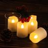 6pcs Rechargeable LED Candle Light W/ Remote Timer LED Flameless Flickering Tea Lights USB Charger Battery Christmas Decoration
