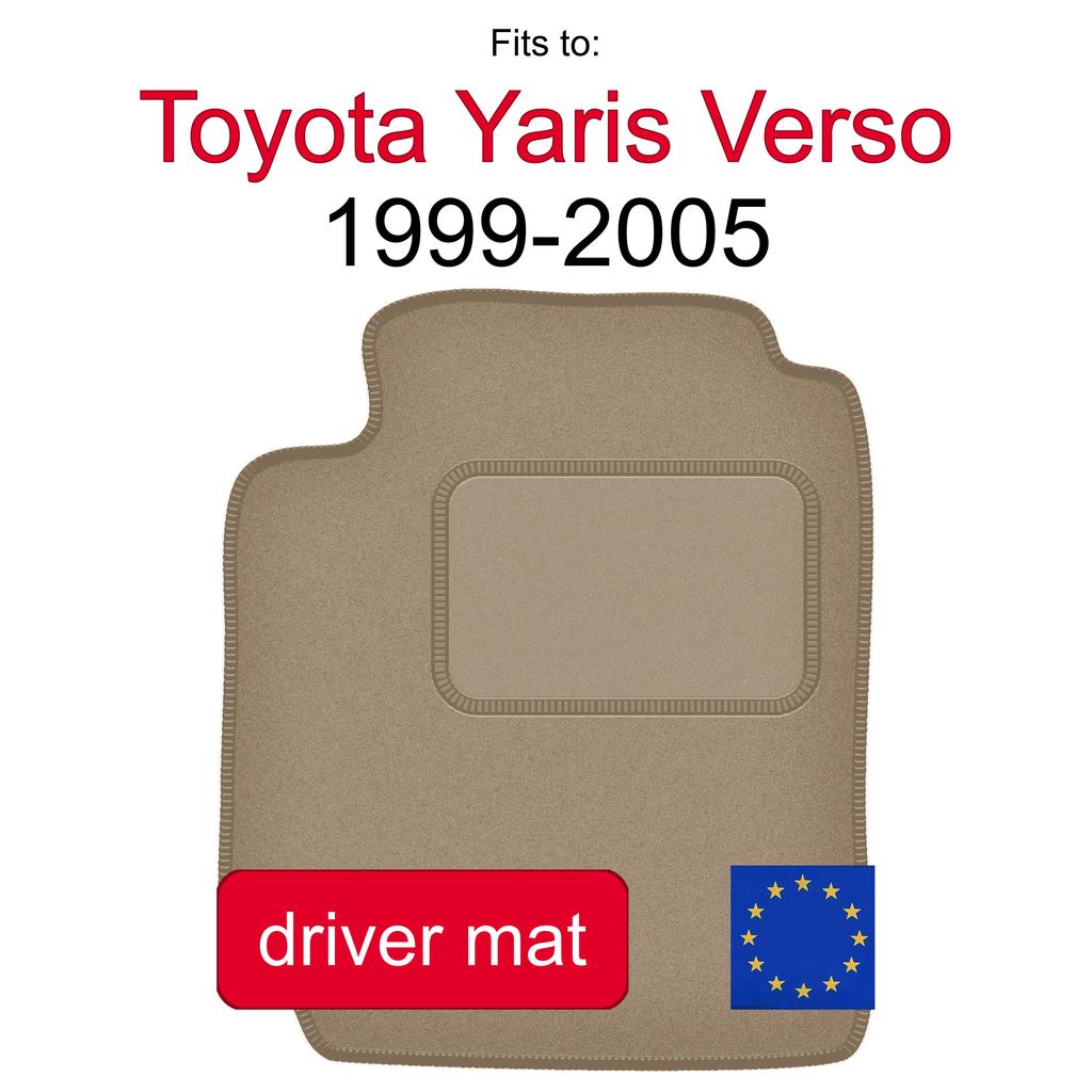 Driver Velour Floor Mat For: Toyota Yaris Verso Minivan (1999-2005)
