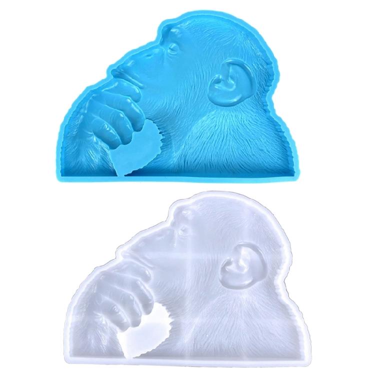 Thinking Gorillas Ornament Decoration Mold Epoxy Resin DIY Craft for Home Decor