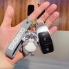 Забавный кавайный брелок из цинкового сплава с енотом, корейский детский кулон, мультяшный брелок, декор для рюкзака