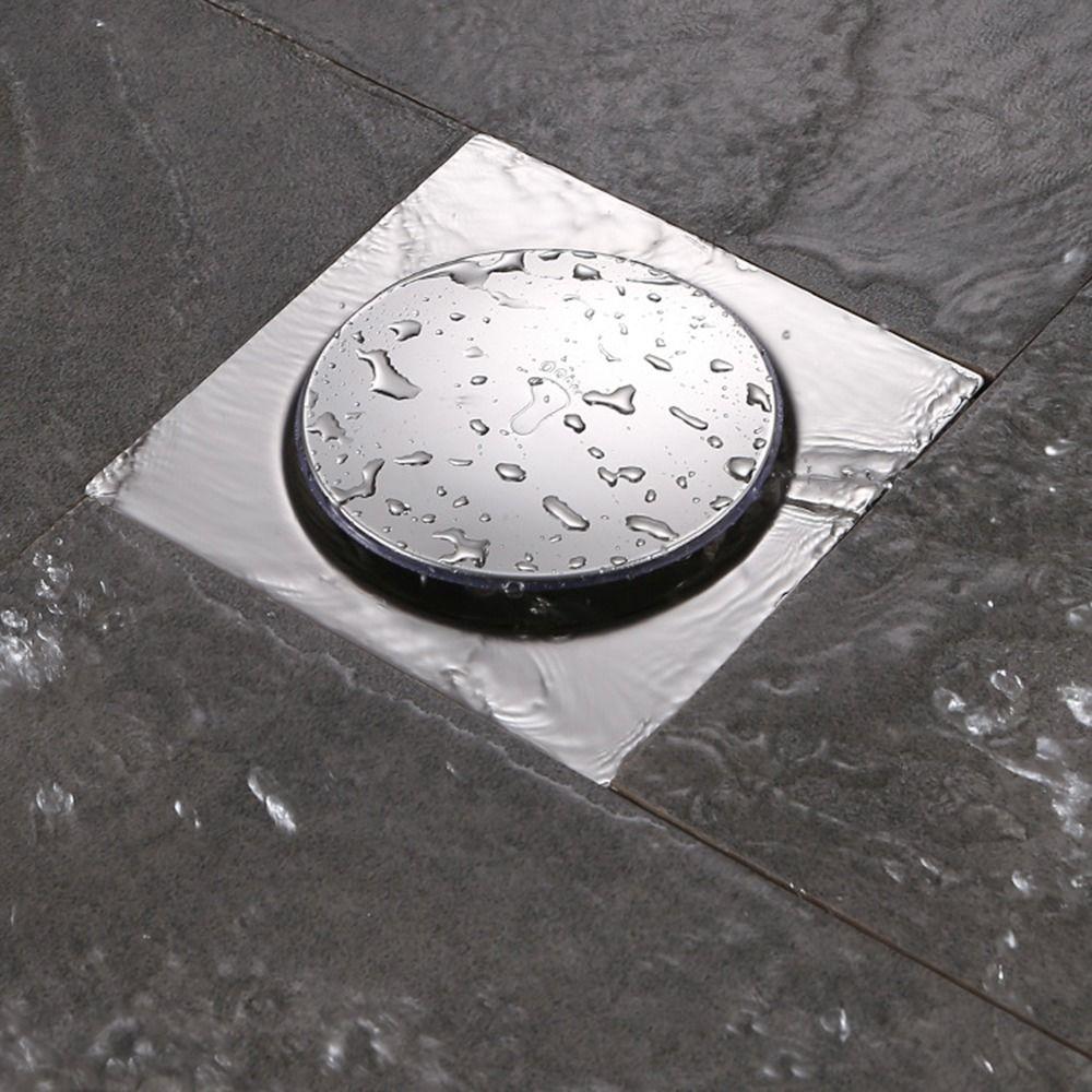Press Type Square Shower Drain Removable Pop-up Drain Filter Floor Hair Catcher Laundry Floor