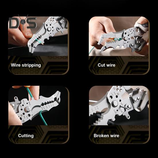 Многофункциональные клещи для зачистки проводов, прочные клещи для зачистки проводов из сплава, щипцы для обжима, эргономичная ручка, портативные клещи для резки кабеля электриков