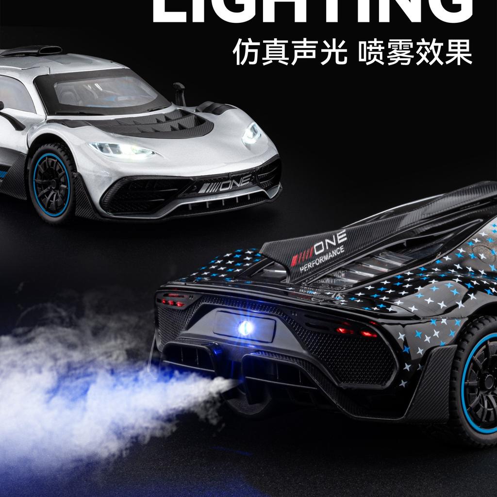 Спрей 1:24 ОДИН Сплав Спортивный Автомобиль Игрушки Модель Литая Машинка Звук Свет Откатывающиеся Двери Открываются Резиновые Шины для Рождественских Подарков