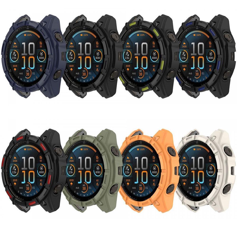 Защитный чехол-крышка для часов Garmin Fenix8 47мм / 51мм Мягкий ТПУ Смарт-часы Ударопрочный Защитный корпус Противоударный