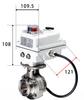 19-108mm Pipe 1.5" 2" -4" Tri Clamp 304 316L Stainless Steel Sanitary Butterfly Valve With Electric actuator For Home Brew