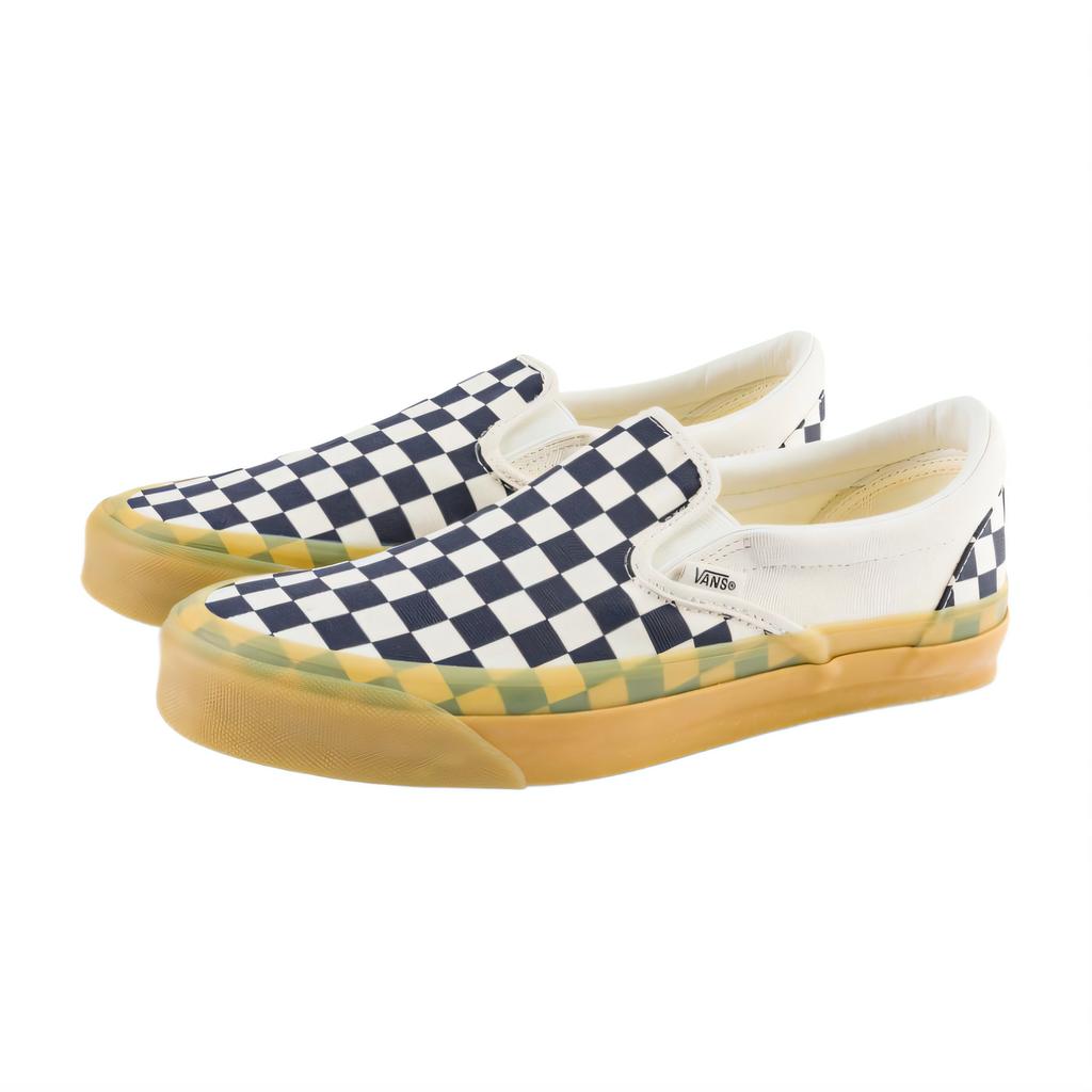 Vans Lx Classic Slip On 98 Шахматная доска Parisian Night Marshmallow Унисекс Кроссовки Коричневый VN000E96GR1