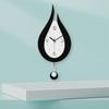 Silent European Style Acrylic Wall Clock with Swing for Living Room and Bedroom